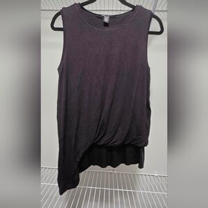 Kenneth Cole Black Asymmetrical Tank Top